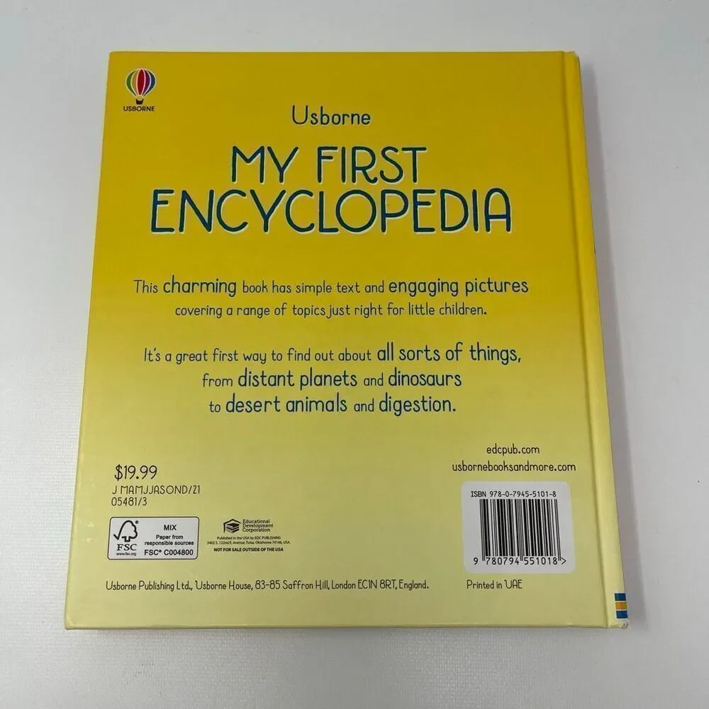 Usborne My First Encyclopedia Hard Back Book Matthew Oldham Preowned